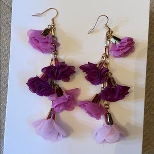Spring time purple and pink earrings